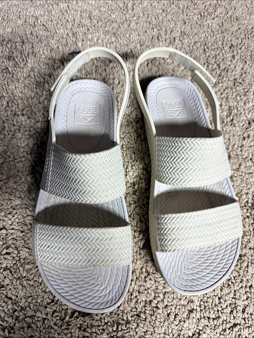 REEF Water Vista Women's White Woven Strap Sandals